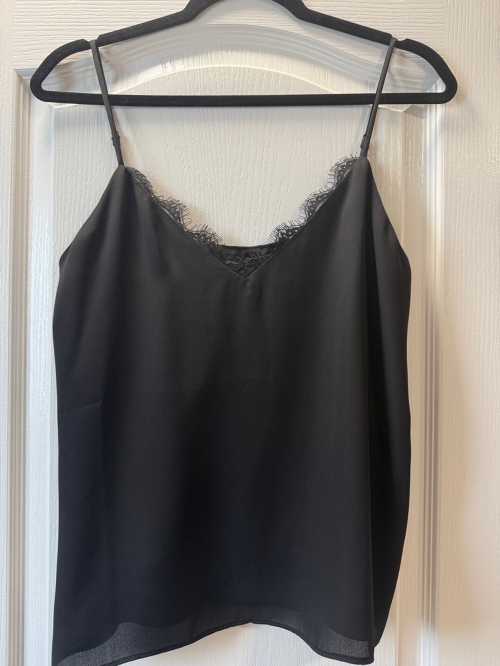 Allison Joy from Evereve Black Lace Trim Silk Cami